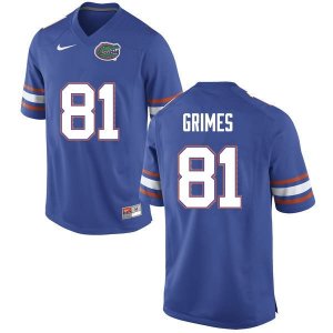 Men's Florida Gators #81 Trevon Grimes NCAA Nike Blue Authentic Stitched College Football Jersey ZEJ8462JU